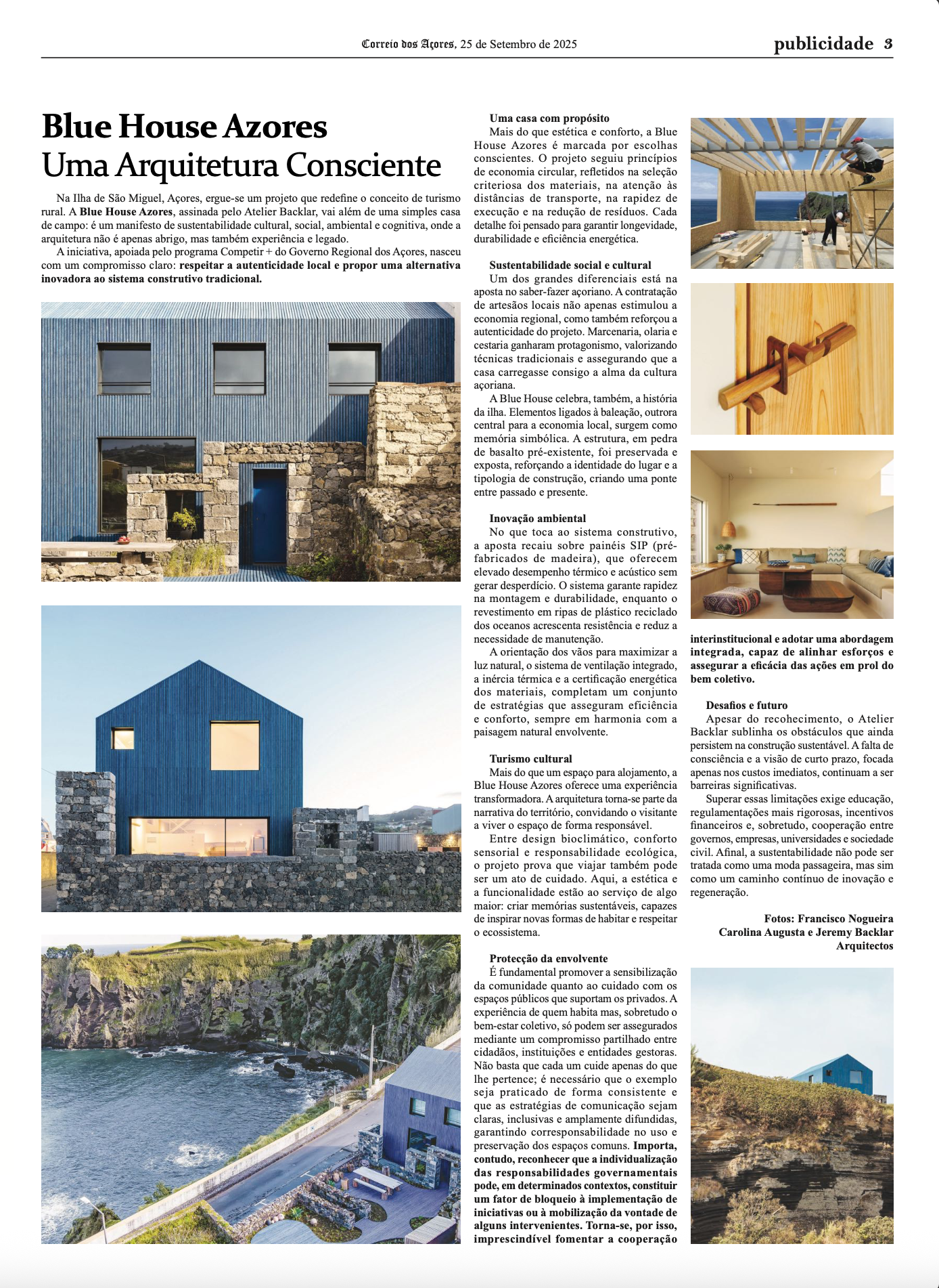 Blue House Azores: A model of conscious and sustainable architecture